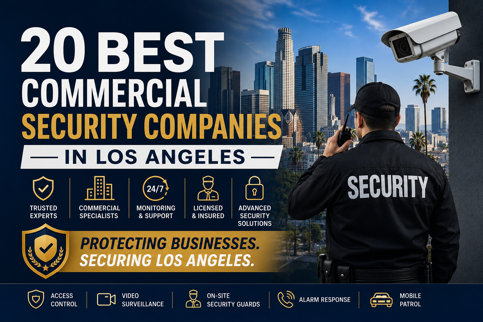 Photography illustrating “20 Best Commercial Security Companies in Los Angeles”